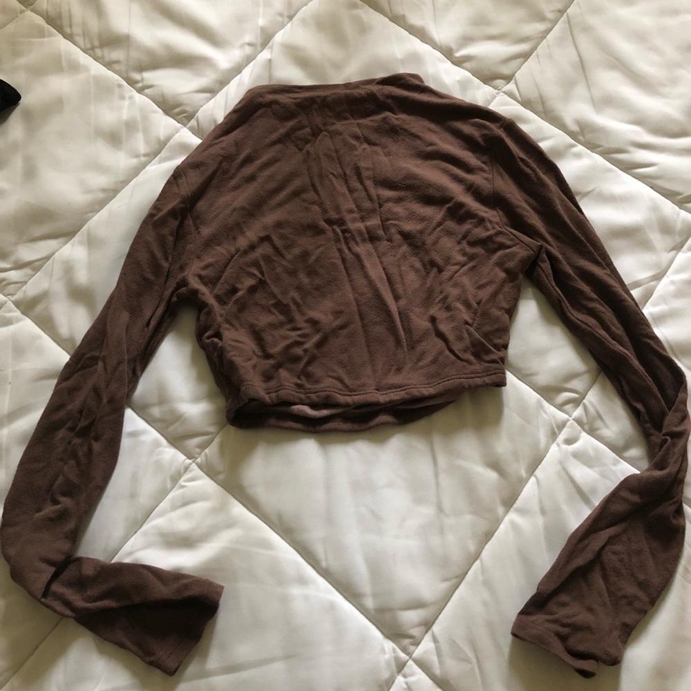 Naked wardrobe crop top long sleeve
